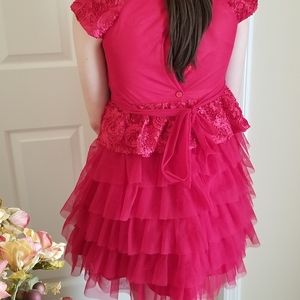 Girls red formal dress